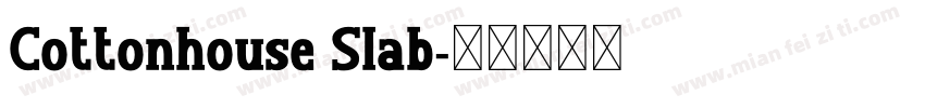 Cottonhouse Slab字体转换